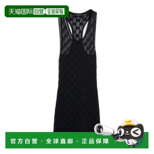 1h可退 GUCCI 女士连衣裙 875548XKFMR1000 AW2026 黑色 圆领连衣