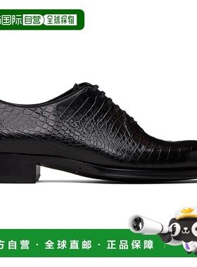 1h可退 潮奢 Tom Ford 汤姆 福特 男士 黑色 Shiny Printed Croc
