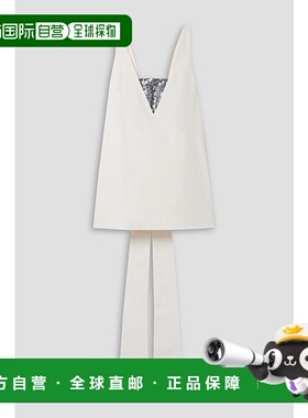 1h可退 潮奢 Staud 女士 Irie 珠片薄纱边棉混纺罗缎迷你连衣裙 1