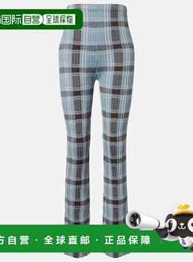 1h可退 潮奢 Acne Studios 艾克妮 女士 格纹羊毛混纺修身长裤 AK