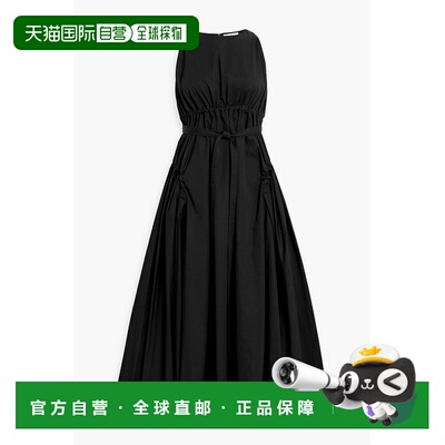 1h可退 潮奢 alaia 女士 Tie-detailed 棉质府绸中长连衣裙 AA9R1