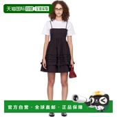 黑色抽褶连衣裙 1h可退 A1030 甘尼 女士 潮奢 GANNI