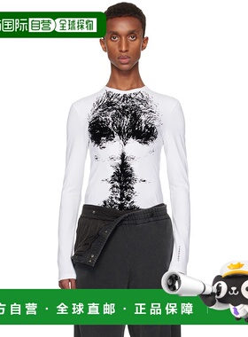 1h可退 潮奢 Y PROJECT 男士 白色 Hairy Chest 长袖 T 恤 204TO0