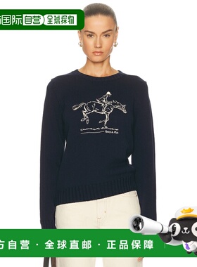 1h可退 潮奢 SPORTY & RICH 女士 Horse 针织卫衣 WS06565245BL10