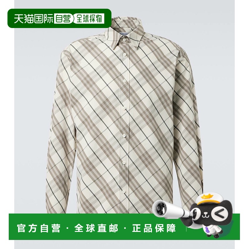 1h可退 潮奢 Burberry 巴宝莉 男士 格纹棉质衬衫式衬衫