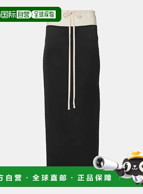 1h可退 潮奢 KHAITE 女士 Chet 缎面长款半身裙 black黑色 舒适时