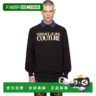 Jeans Versace 范思哲 男士 E77GAIT 1h可退 黑色徽标套头衫 潮奢