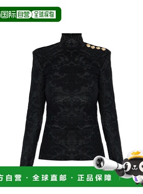 BALMAIN 女士卫衣 FF1AR962JK650PA AW2025 黑色 Top  Pattern