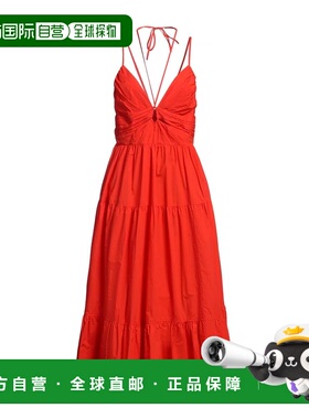 1h可退 潮奢 ULLA JOHNSON 女士 长款连衣裙 red红色 舒适时尚