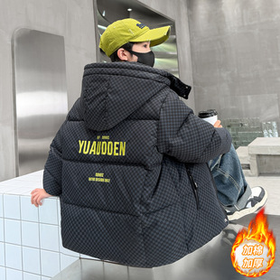 儿童男童棉服外套冬季2024新款加厚羽绒棉痞帅棉衣炸街冬装棉袄潮