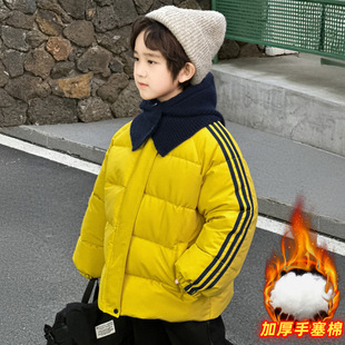 男童羽绒棉服冬装儿童外套2025新款韩范痞帅小男童装男宝冬季棉衣