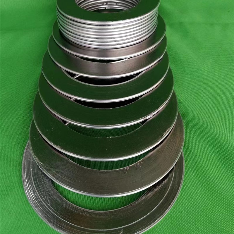 高温石墨密封圈内外环金属缠绕垫片304不锈钢人孔高压法兰垫DN50