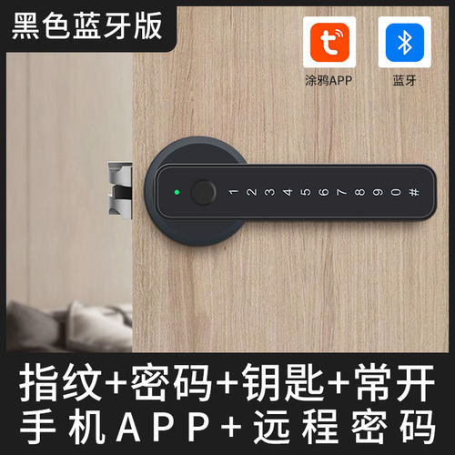 木门指纹锁家用卧室电子锁室内房间密码锁办公室球形执手智能门锁