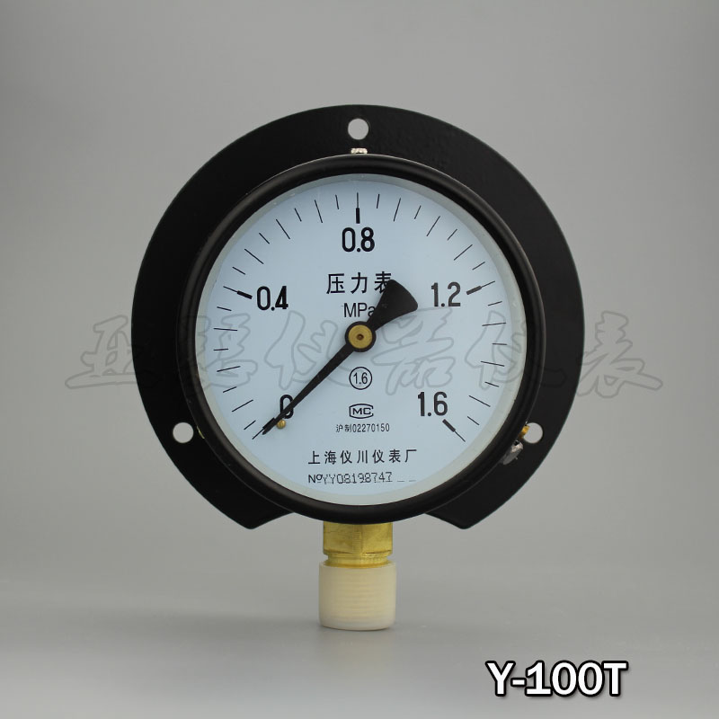 径向带后边压力表 Y-100T Y-60T 船用压力表 0-0.6/1/1.6/2.5Mpa