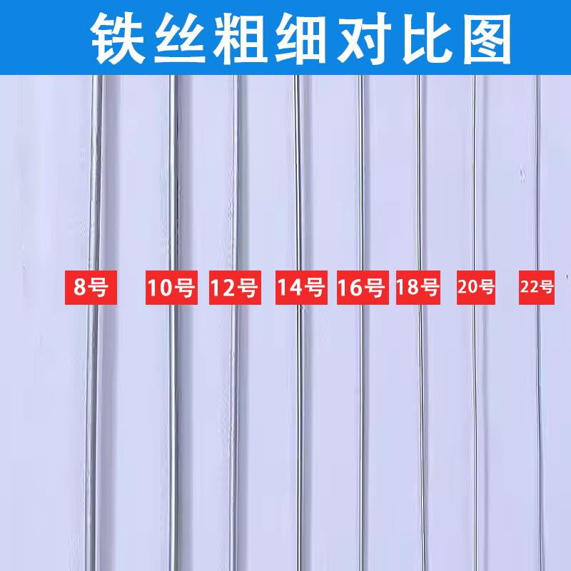 防锈镀锌铁丝细铁丝线热镀电镀不生锈的8 10 12 14 16 18号 20号 - 实物图