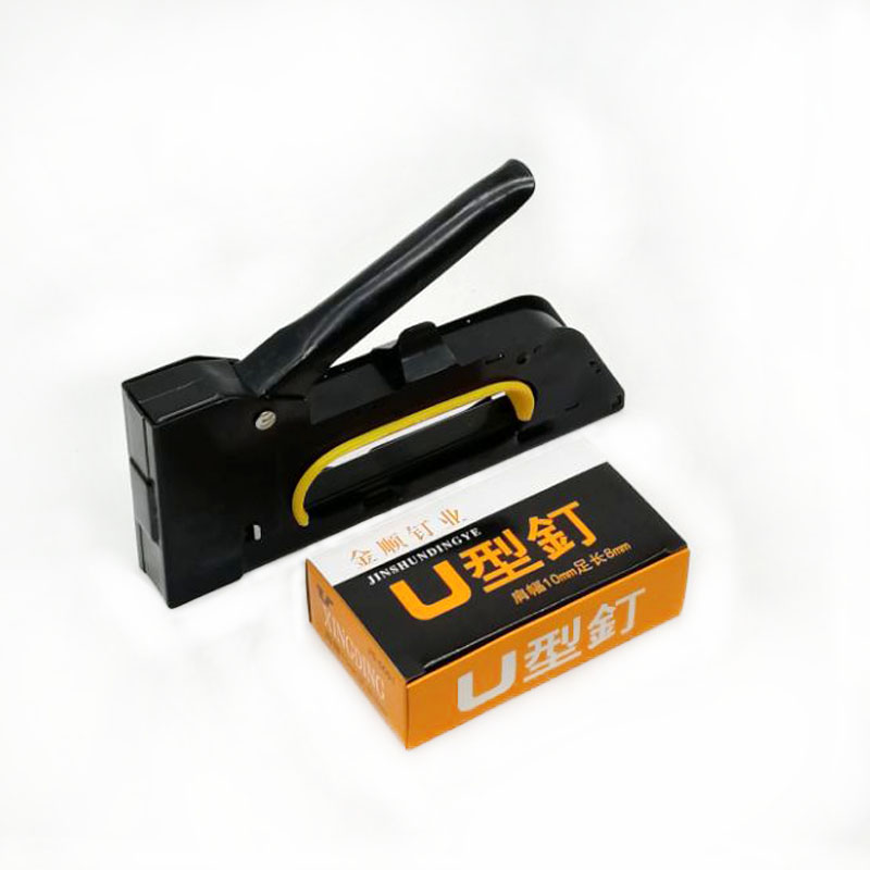 新款升级烤黑漆手动单用码钉枪门型钉枪U型钉枪好品质不生锈
