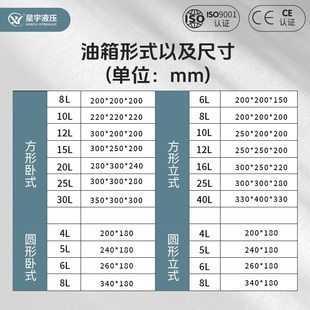 液压动力单元总成24v-380v微型双向液压泵站电动升Z降平台油缸