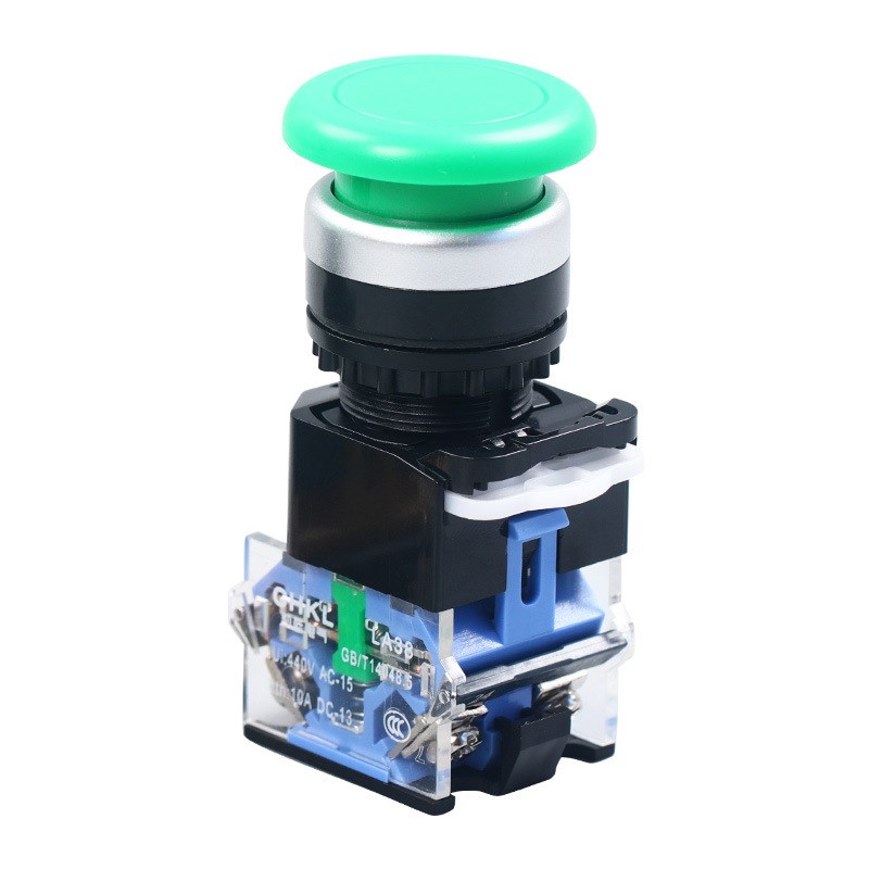 LA38-11M/MD电源开关按钮22mm蘑菇头自锁自复24vV220v380v