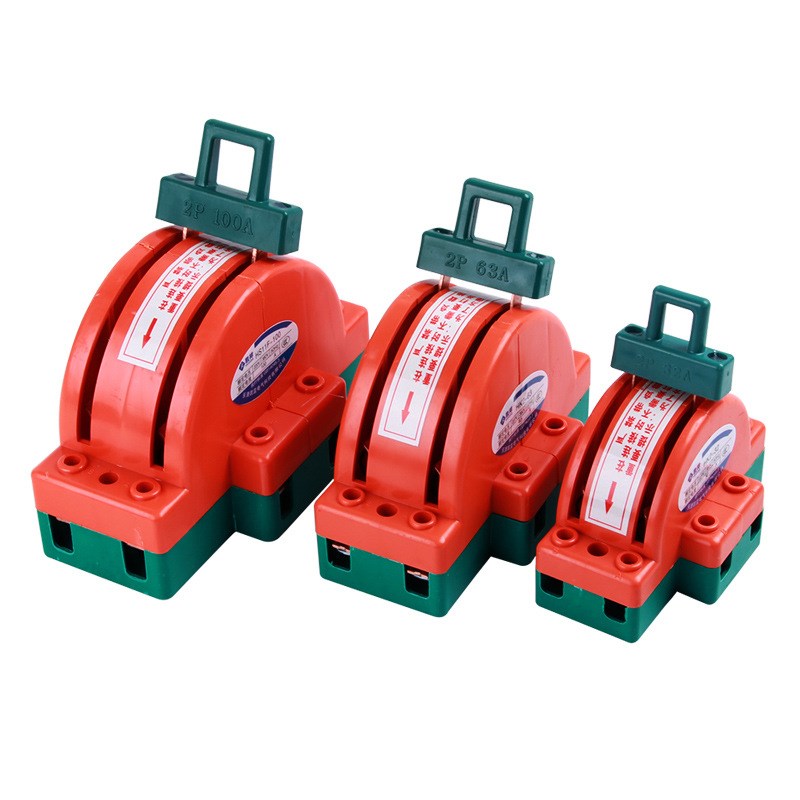 全铜2P32A100A双投闸刀 倒顺切换闸刀开关 双W向闸刀负荷开关