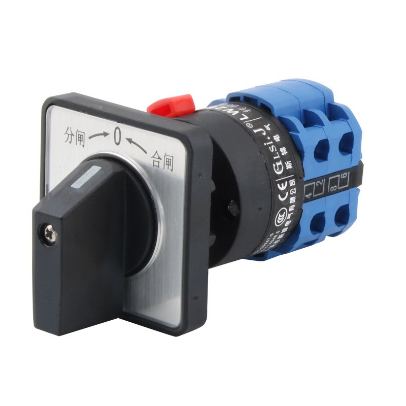 LW26-20/2单孔安装自复位智能操控装置万能转换T开关三档分闸合闸