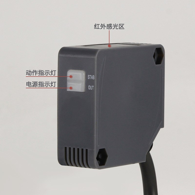 镜面反射方形光电开关CGFt50-R4JC传感器m50常开+常闭24V
