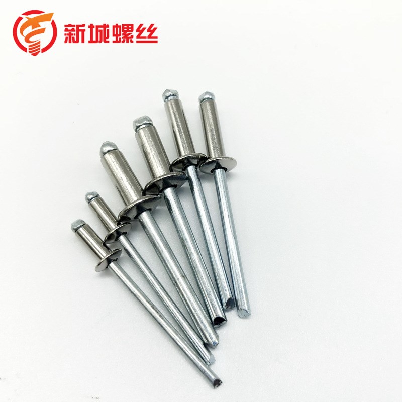 厂价销售3d04不锈钢拉铆钉(半钢)圆头抽芯拉铆钉规格M3-M5系列