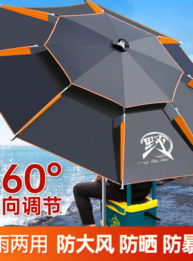 日本精工户外钓鱼伞加厚防晒防雨