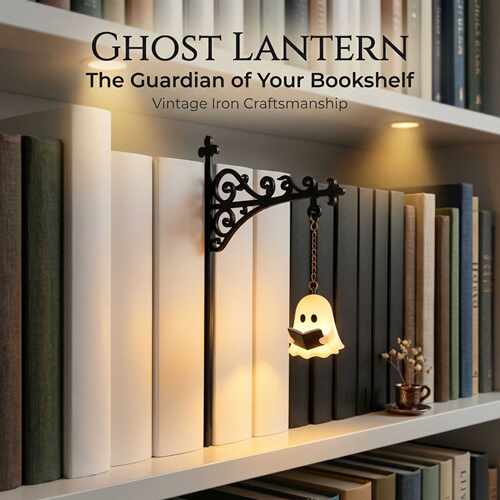 新品 Ghost Library Shelf Light图书馆书架照明幽灵铁质摆件