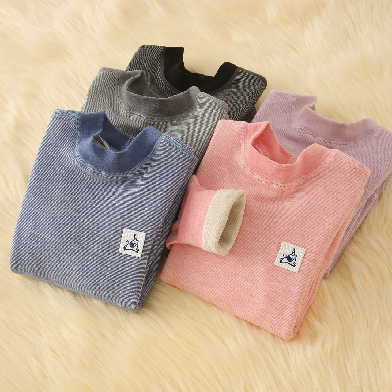 嘟比小马A类立领德绒保暖内衣