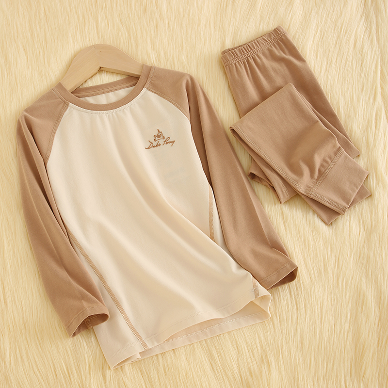 春秋男童女童莱卡棉秋衣秋裤