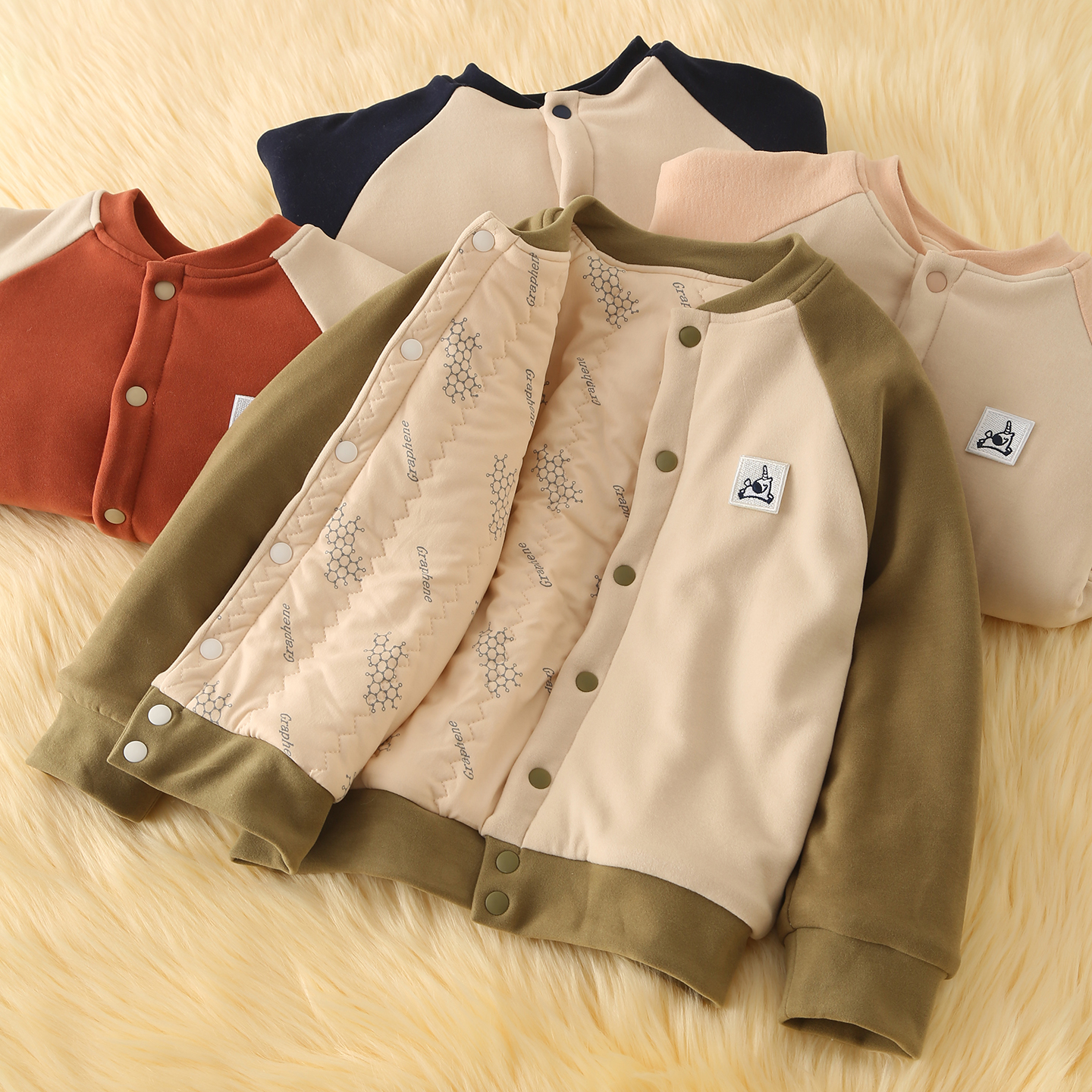 加绒加厚儿童棉服夹棉保暖