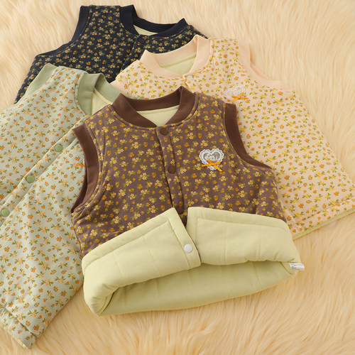 嘟比小马纯棉内里三层保暖马甲