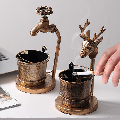 潮流礼物复古烟灰缸装饰品摆件