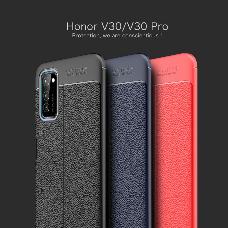 适用华为荣耀v30手机壳磨砂OXF一AN00保护套honor v30pro硅胶软OXF-AN10全包边防摔V3O外壳oxfanoo皮纹男女款