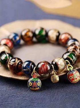 吞金兽香灰琉璃手串男女2024年吉祥物一家三口手链文玩