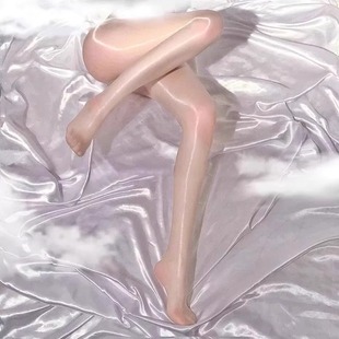 黑丝袜一线光油亮袜光腿神器裸感反光超薄春夏美腿打底肉色马油袜