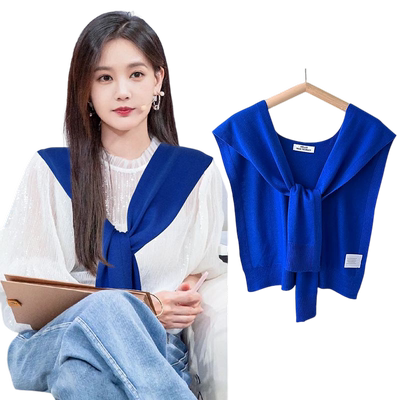 【新品特惠】纯色披肩外搭护颈女