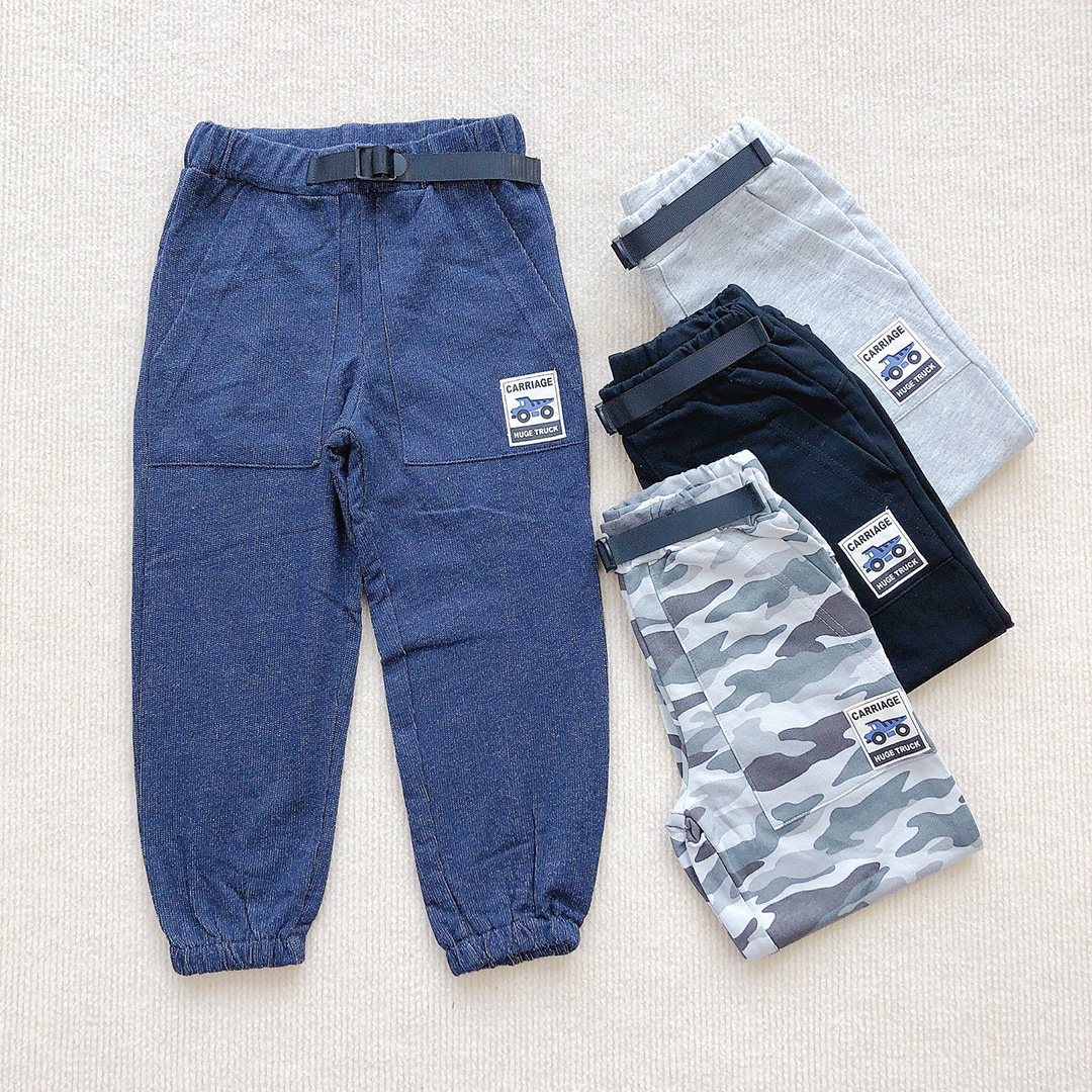 汽车纯棉毛圈100-140收口裤子