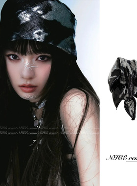 y2k甜酷辣妹包头巾 赛博朋克未来感发带kpop演出音乐节蹦迪裹胸潮