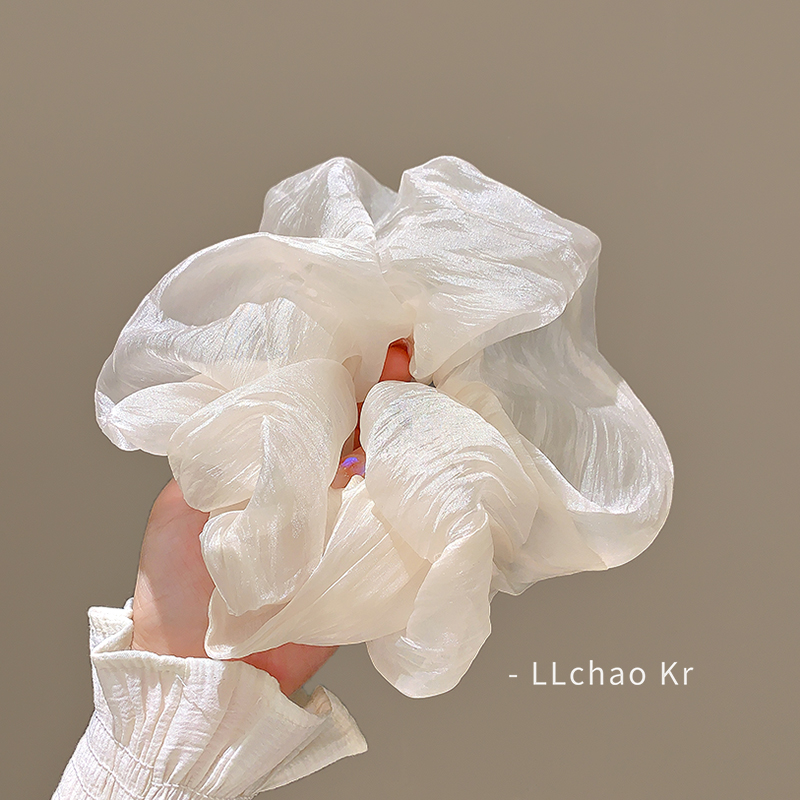 大号欧根纱大肠发圈头绳高级感