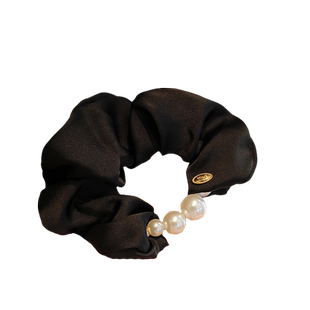 高端珍珠大肠发圈女2024新款高级感气质猪肠头绳扎低马尾发绳头饰