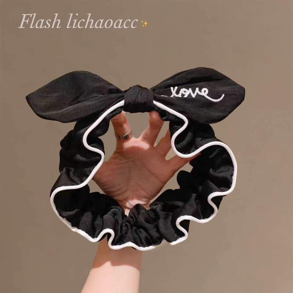 夏季发带女2024新款可爱兔耳朵洗脸发带大牌字母百搭外出发箍发卡
