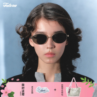 backbone 百搭椭圆墨镜太阳镜ins白月光 Fakeme 复古老钱风时尚