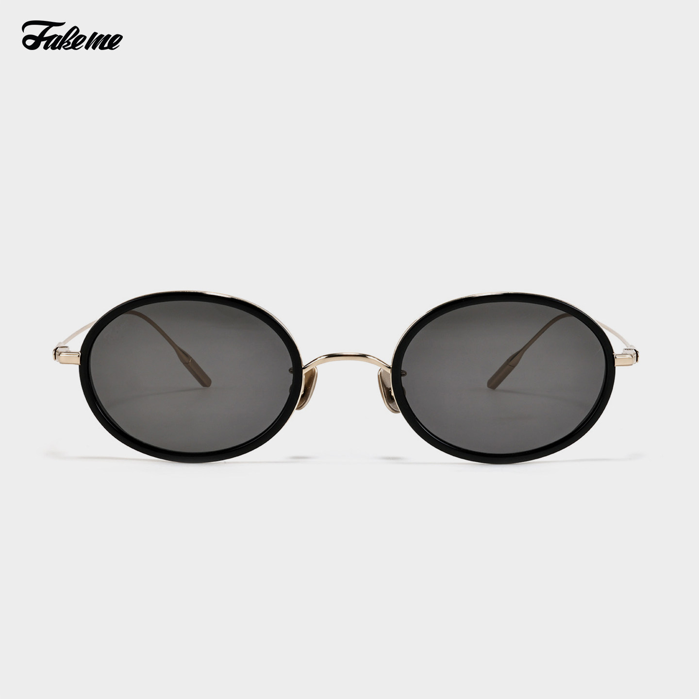 【】Fakeme 个性拼接板材椭圆框太阳镜防紫外线墨镜小丸子 wilma