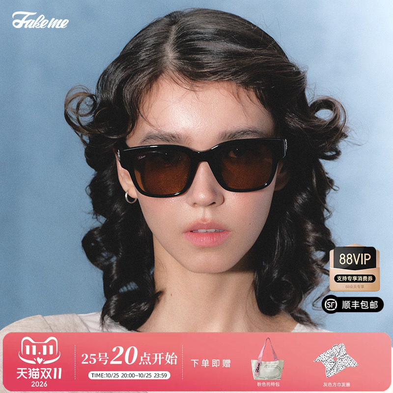 Fakeme板材方框时尚太阳镜mowa
