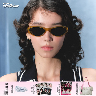 小蛮腰 Fakeme 时尚 质感板材椭圆墨镜防紫外线美式 cutty 个性