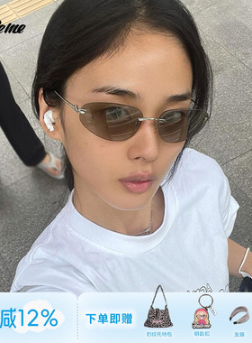 Fakeme【水光镜】时尚墨镜纯钛防紫外线太阳镜Y2K未来感男女 RT
