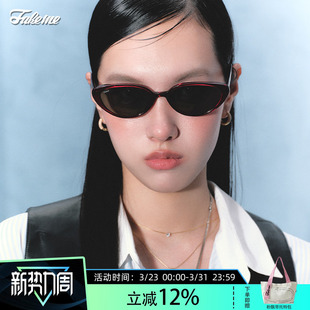 ins纯欲小野猫tenney 质感板材太阳镜猫眼墨镜女美式 Fakeme 个性