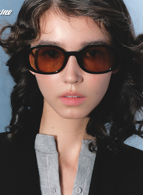 【】Fakeme 轻奢板材椭圆框时尚潮流眼镜 Quinoa/gossip