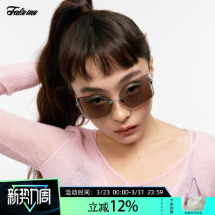 前卫无框β钛墨镜防紫外线轻奢太阳镜 Fakeme 时尚 个性 alma 26新品